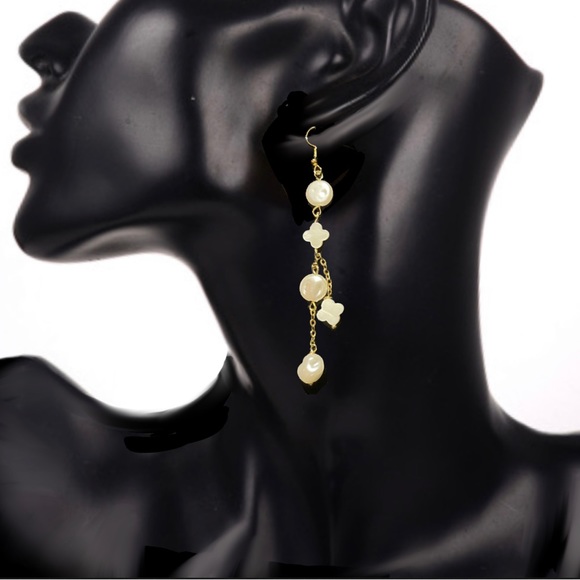 🌹Host Pick🌹 ✨NEW✨ Boho Pearl long long drop earrings - Picture 2 of 4